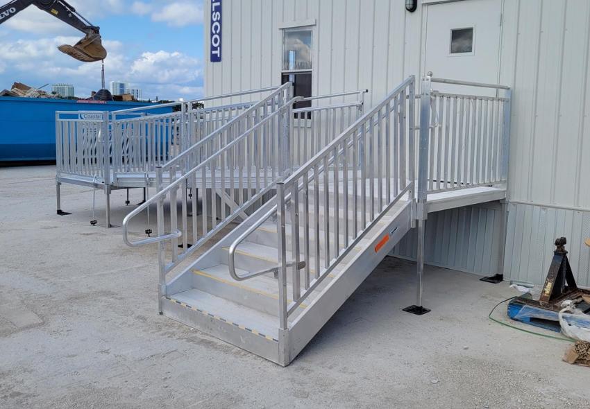 This image is of an installation of EZ Access ADA Steps